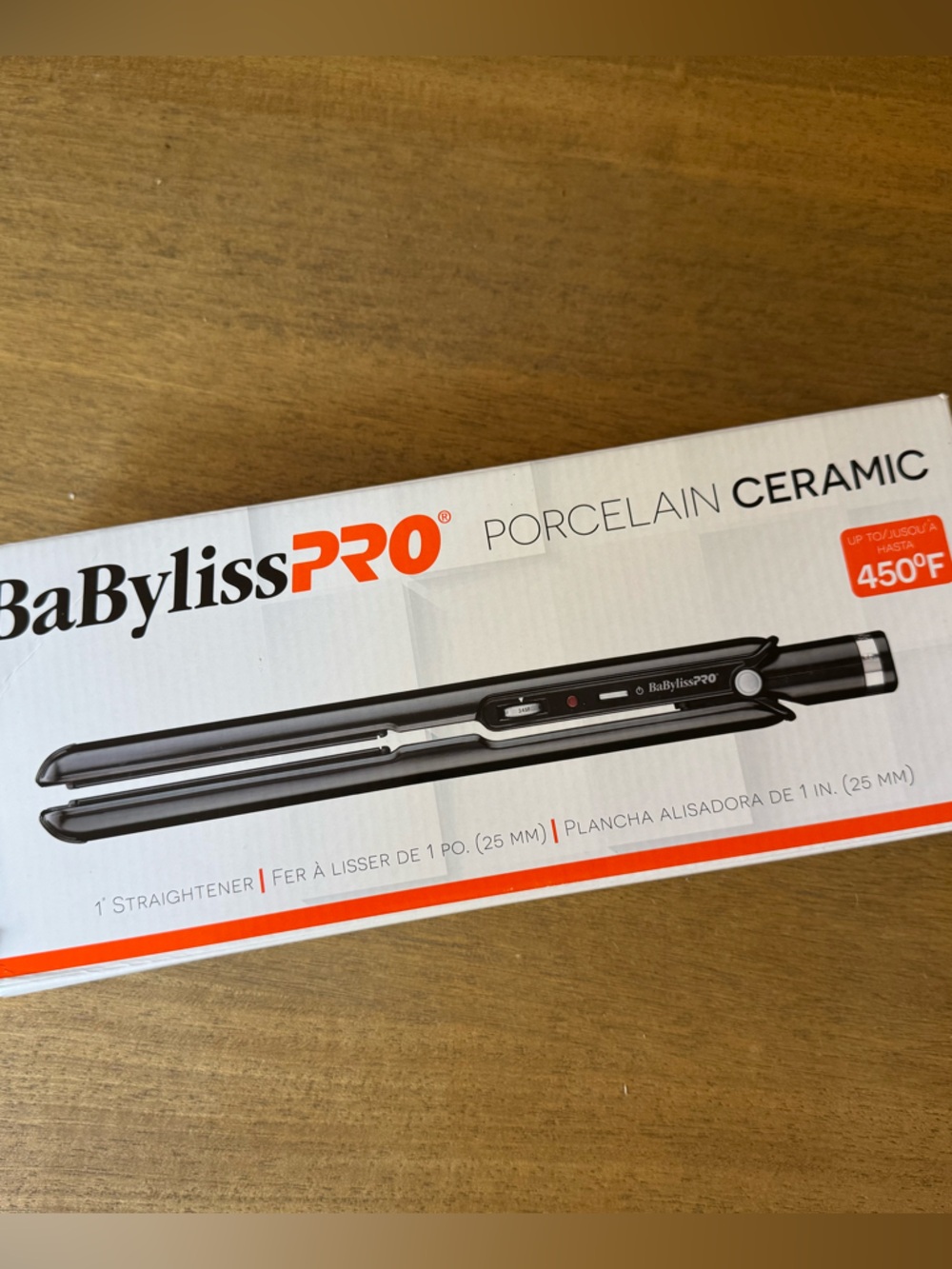BaBylissPRO Porcelain 1” Ceramic Hair Straightener - New|Box